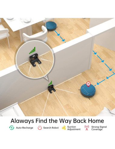 Aspiradora Robot OKP K2P, WiFi, Carga Automática, 2500PA