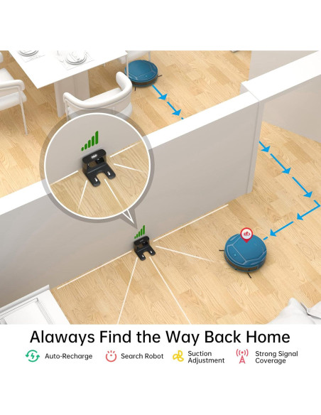 Aspiradora Robot OKP K2P, WiFi, Carga Automática, 2500PA