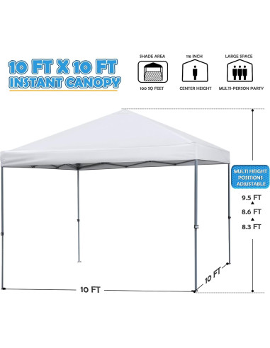 Carpa Plegable SUPVOX 3x3m Blanca Impermeable para Eventos