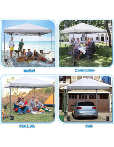 Carpa Plegable SUPVOX 3x3m Blanca Impermeable para Eventos