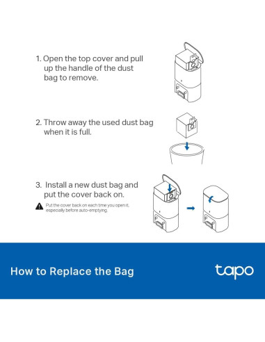 Bolsas de Polvo Desechables Tapo RVA202 - 5 Unidades 3L