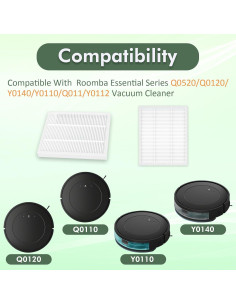 Paquete de 18 Filtros HEPA StylishClean Q0520 para Roomba 2