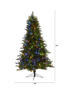 Árbol de Navidad Artificial Casi Natural 1.98m con 450 Luces LED 2