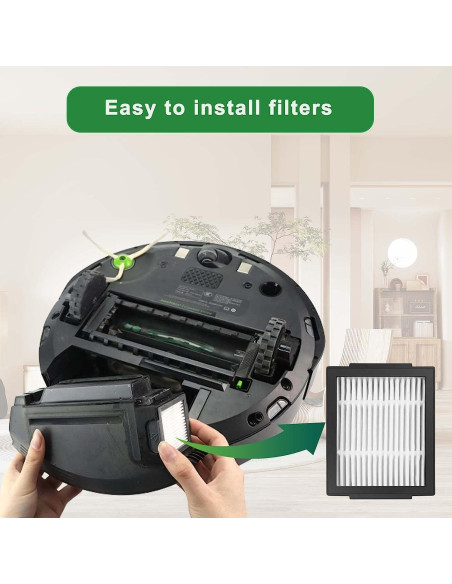 Filtro HEPA Genérico para Aspiradoras iRobot i3 i4 i5 i6 i7 i8 - Paquete de 12