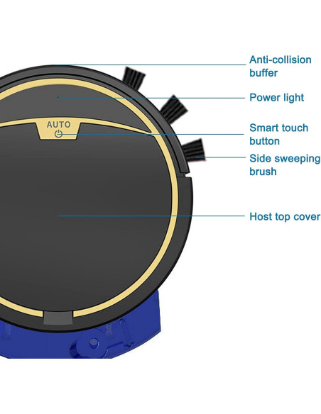 Aspiradora Robot Inteligente ZUANYAN RS300 2800Pa 3 en 1