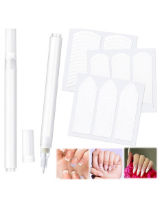 Kit de Manicura Francesa Dunzoom con 2 Bolígrafos y Pegatinas