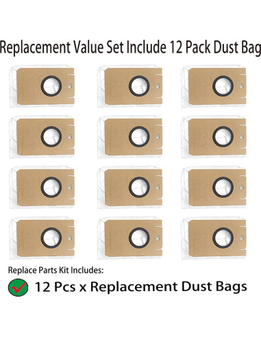 Bolsas de Polvo de Reemplazo YERXPAFT para ionvac SmartClean V4 - 12 Unidades