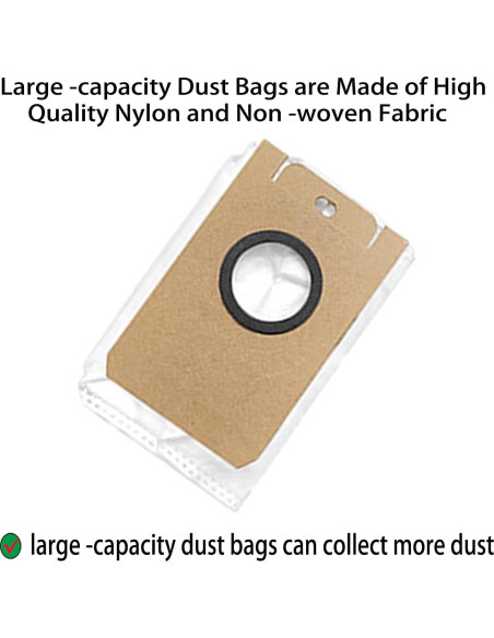 Bolsas de Polvo de Reemplazo YERXPAFT para ionvac SmartClean V4 - 12 Unidades