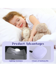 Cortador de Uñas Eléctrico MISNINE Recargable USB Púrpura 2