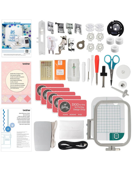 Máquina de Bordado y Costura Brother SE700 4"x4" con Accesorios