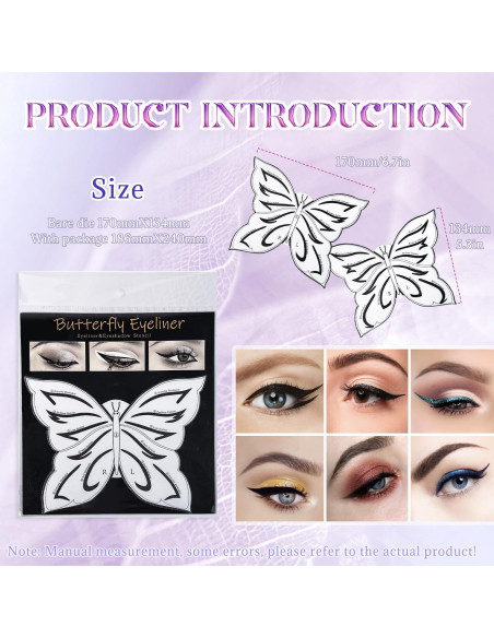 Calcomanías de Delineador de Ojos BOROLA - 12 Pares para Maquillaje