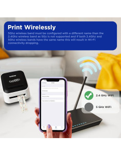 Impresora de Etiquetas y Fotos Brother VC-500W ZINK 2.54cm 2