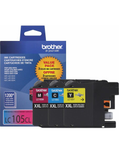 Tinta Brother LC1053PKS - Paquete de 3 Colores (Cian, Magenta, Amarillo) 2