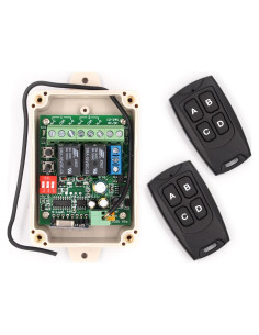 Control Remoto Inalámbrico Solidremote 12V-24V 2 Canales KIT-1
