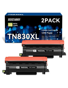 Tóner Compatible TN830XL Jeostarky para Brother - 2 Paquetes