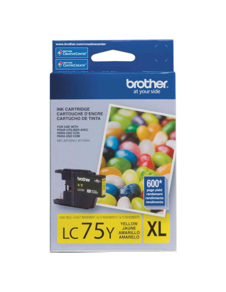 Tinta Amarilla Brother LC75Y Innobella Alto Rendimiento 600 Páginas