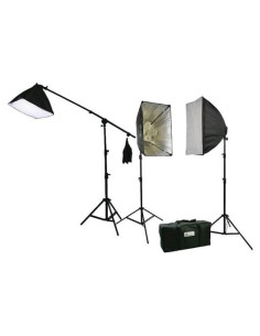 Kit de Iluminación Continua ePhoto 3200W con Softbox