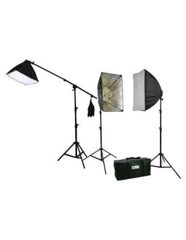 Kit de Iluminación Continua ePhoto 3200W con Softbox