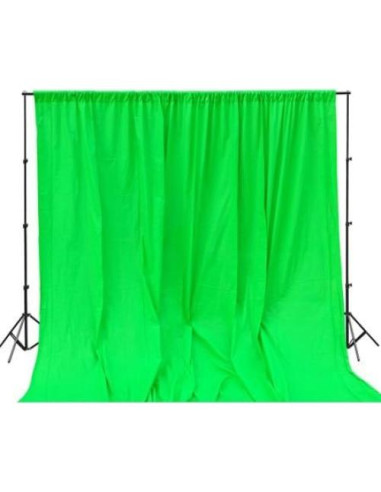 Kit de Iluminación Fotográfica Kaezi CH69G con Pantalla Verde 1.83x2.74m