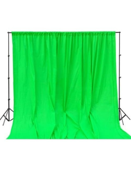 Kit de Iluminación Fotográfica Kaezi CH69G con Pantalla Verde 1.83x2.74m