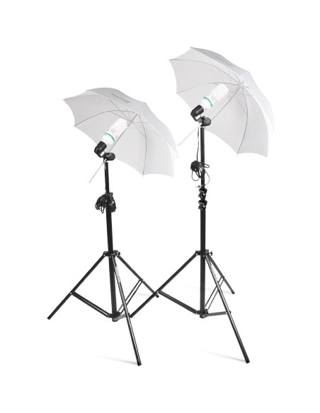 Kit de Iluminación Fotográfica Kaezi CH69G con Pantalla Verde 1.83x2.74m