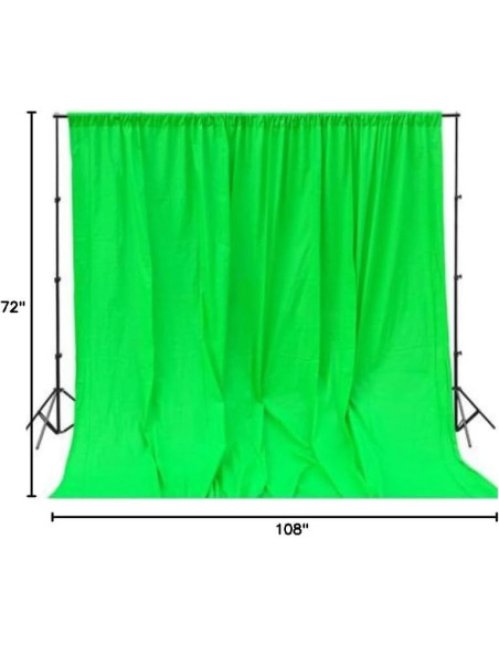 Kit de Iluminación Fotográfica Kaezi CH69G con Pantalla Verde 1.83x2.74m