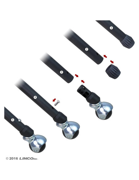 Soporte de Luz LINCO Zenith 265cm con Ruedas y Varillas