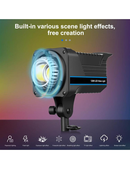 Kit de Iluminación Softbox PULUZ 120W con Trípode y Control Remoto