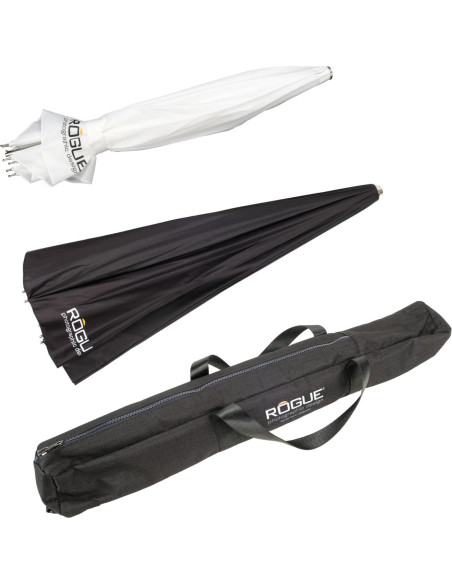 Kit de Viaje Rogue Umbrella 96.5 cm Blanco Suave + 81.3 cm Shoot Thru