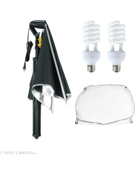 Kit de Iluminación Fotográfica LINCO Softbox 50x70 cm con 2 Bombillas
