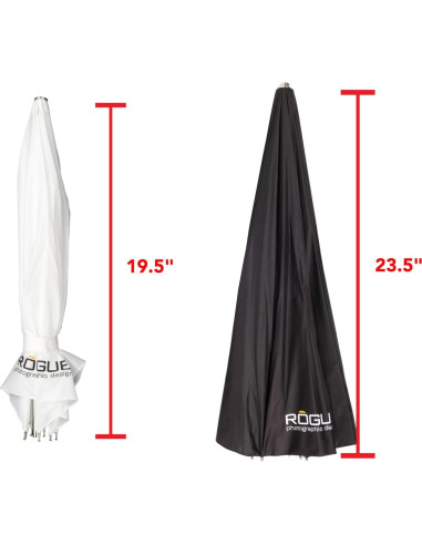 Kit de Viaje Rogue Umbrella 96.5 cm Blanco Suave + 81.3 cm Shoot Thru