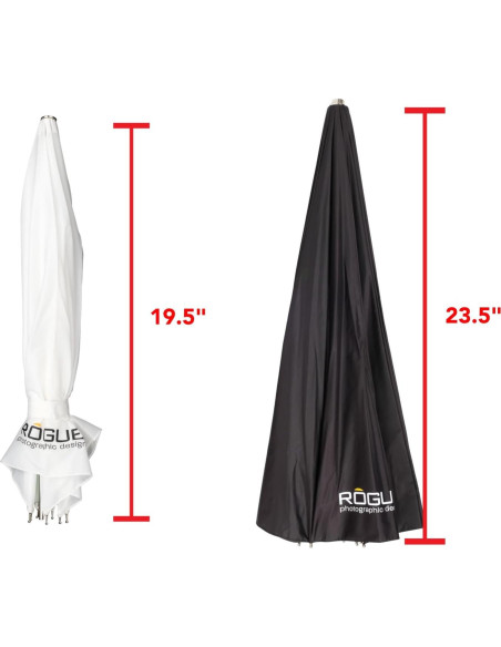 Kit de Viaje Rogue Umbrella 96.5 cm Blanco Suave + 81.3 cm Shoot Thru