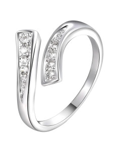 Anillos de dedo del pie ajustables Dtexhif en plata 925 con circonitas