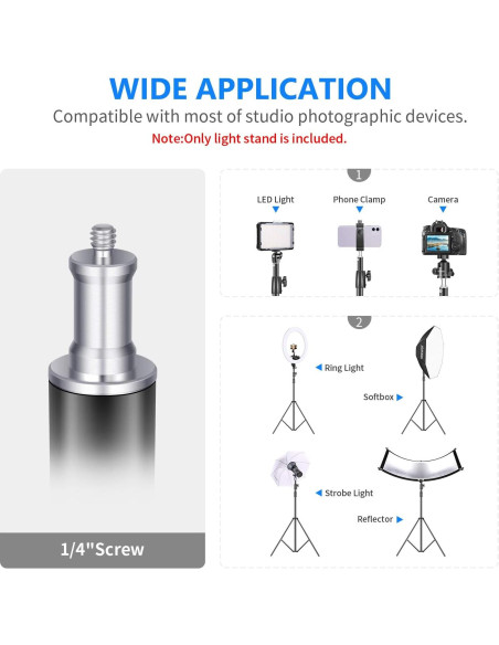 Soporte de Luz Ajustable Neewer 3m con Amortiguación de Resorte