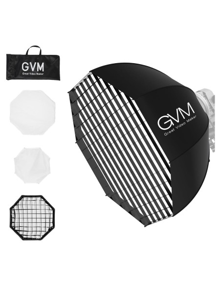 Softbox GVM 60x30 cm con Montaje Bowens y Rejilla