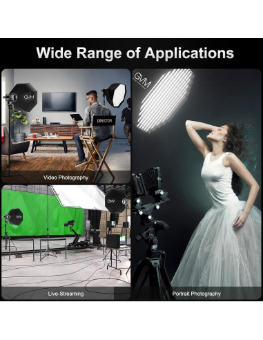 Softbox GVM 60x30 cm con Montaje Bowens y Rejilla