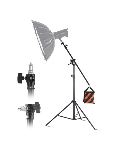 Soporte de Luz de Aluminio VEVOR 3-5 kg Altura 390 cm