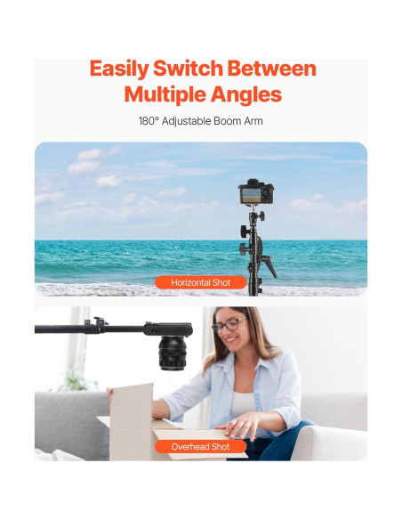 Soporte de Luz de Aluminio VEVOR 3-5 kg Altura 390 cm