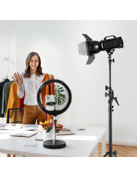 Soporte de Luz de Aluminio VEVOR 3-5 kg Altura 390 cm