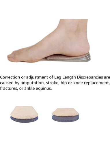 Plantillas Elevadoras Ortopédicas Ajustables JUNHONG 0.64-2.54 cm