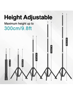 Soporte de Luz Ajustable EMART 100-300cm 10KG para Fotografía 2