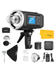 Flash Estroboscópico Godox AD600BM 600Ws con Softbox 80x80cm