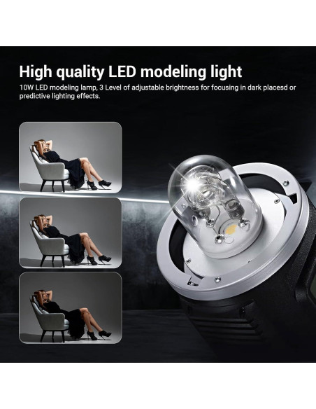 Flash Estroboscópico Godox AD600BM 600Ws con Softbox 80x80cm