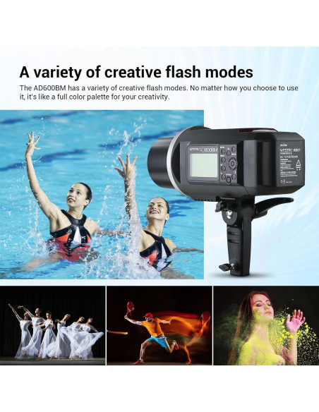 Flash Estroboscópico Godox AD600BM 600Ws con Softbox 80x80cm