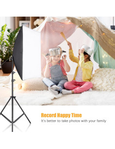 Kit de Iluminación Andoer Softbox 50x70cm con Soporte 2m 2