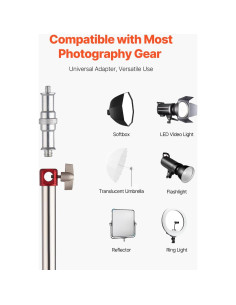 Soporte de Luz Ajustable Happybuy con Ruedas 320 cm 2