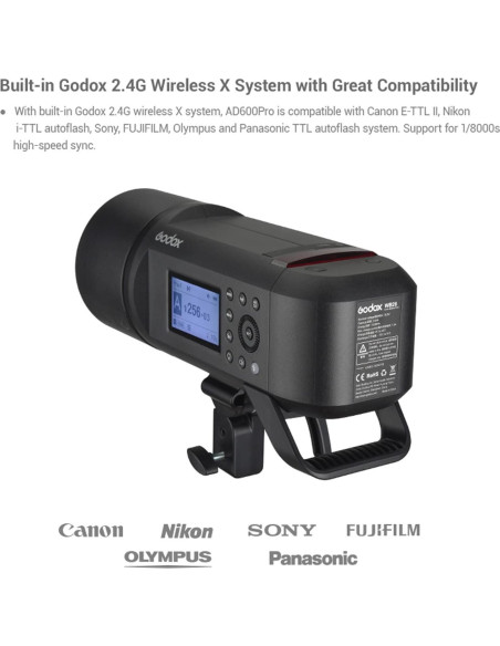 Flash Godox AD600 Pro 600Ws TTL con Softbox 80cm y Reflector