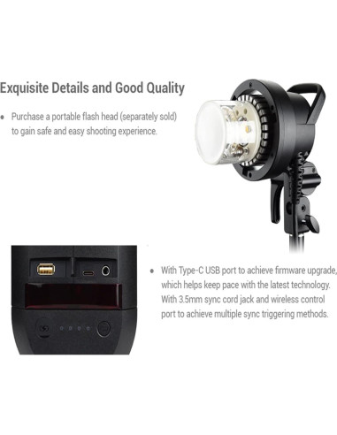 Flash Godox AD600 Pro 600Ws TTL con Softbox 80cm y Reflector