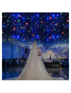 Fondo de Escenario LED LuuChain 3.96x3.96m Cortina Estrellada