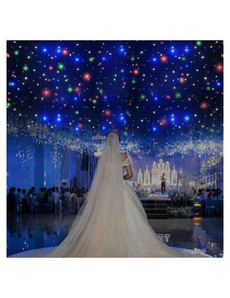 Fondo de Escenario LED LuuChain 3.96x3.96m Cortina Estrellada